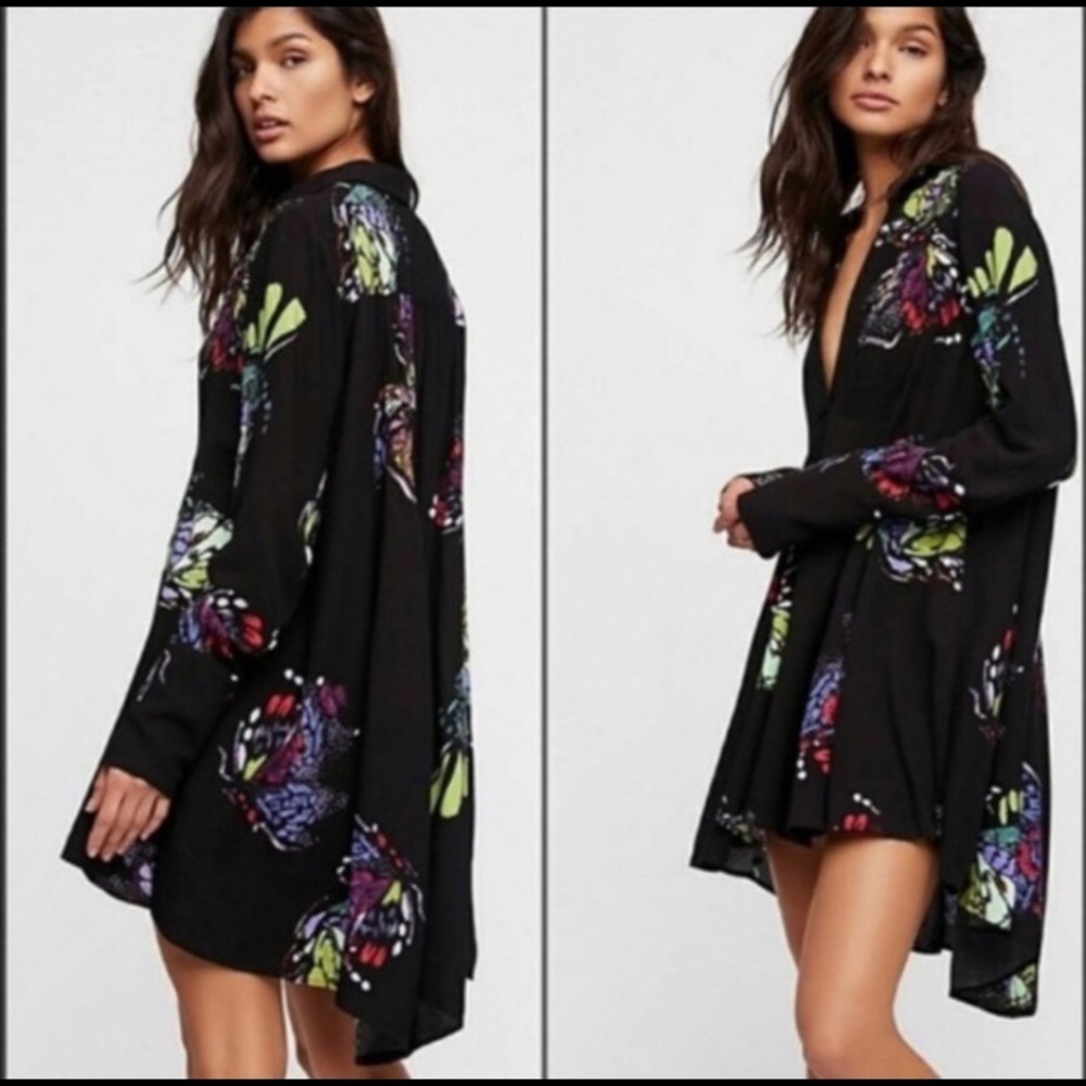 Free People Field Of Butterflies Tunic Dress